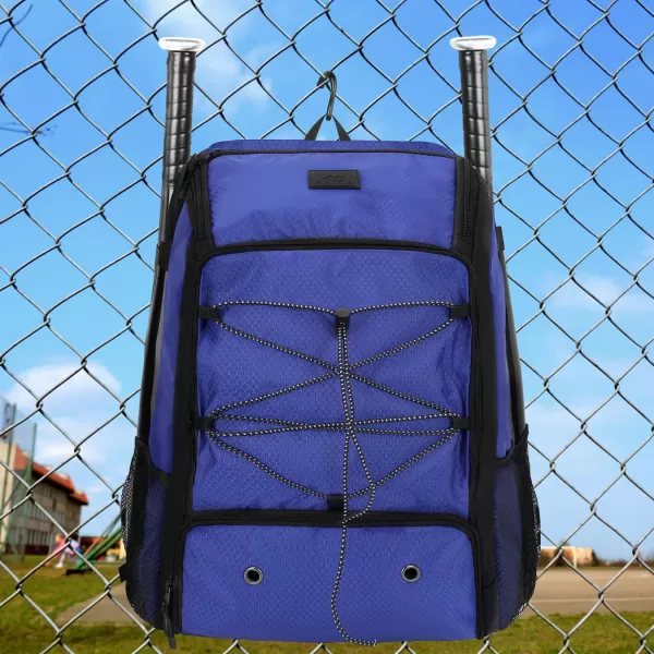 MATEIN Baseball Backpack, Softball Bat Bag with Shoes Compartment for Youth, Boys and Adult, Lightweight Baseball Bag with Fence Hook Hold TBall Bat, Batting Mitten, Helmet, Caps, Teeball Gear