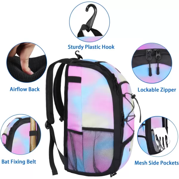 MATEIN Baseball Backpack, Softball Bat Bag with Shoes Compartment for Youth, Boys and Adult, Lightweight Baseball Bag with Fence Hook Hold TBall Bat, Batting Mitten, Helmet, Caps, Teeball Gear