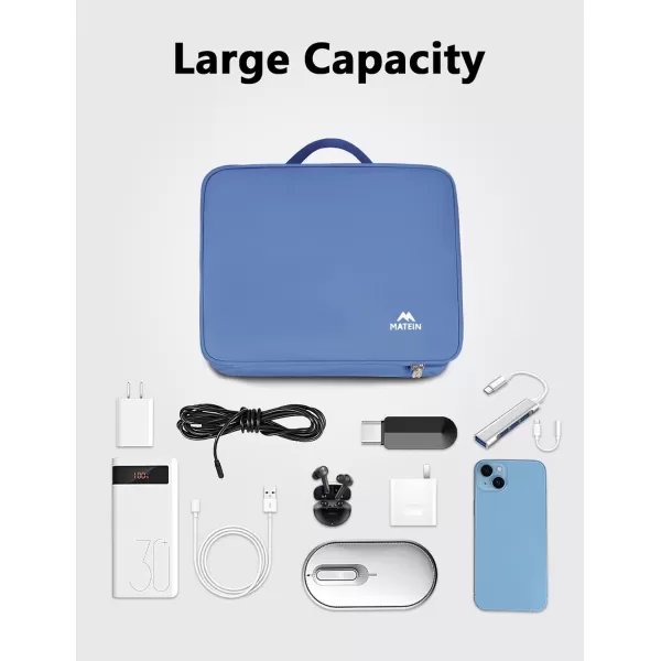 MATEIN Electronics Organizer Travel Case, Water Resistant Cable Organizer Bag for Travel Essentials, Tech Gifts for Men, Storage Bag as Accessories for Phone, Cord, iPad, Black
