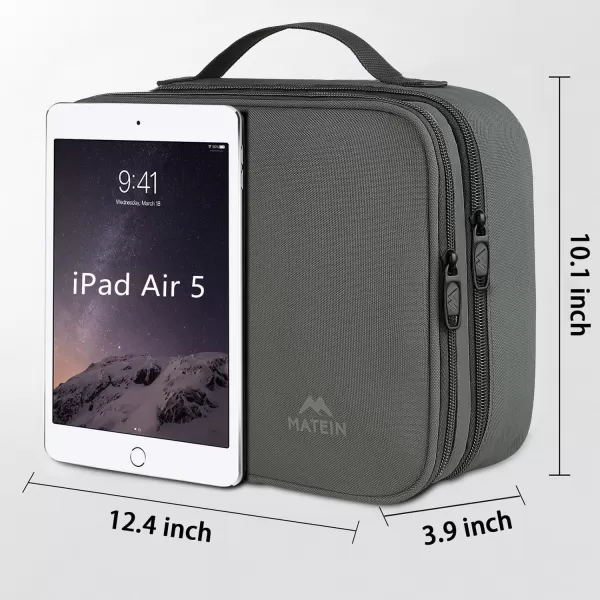 MATEIN Electronics Organizer Travel Case, Water Resistant Cable Organizer Bag for Travel Essentials, Tech Gifts for Men, Storage Bag as Accessories for Phone, Cord, iPad, Black