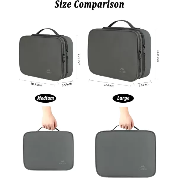 MATEIN Electronics Organizer Travel Case, Water Resistant Cable Organizer Bag for Travel Essentials, Tech Gifts for Men, Storage Bag as Accessories for Phone, Cord, iPad, Black