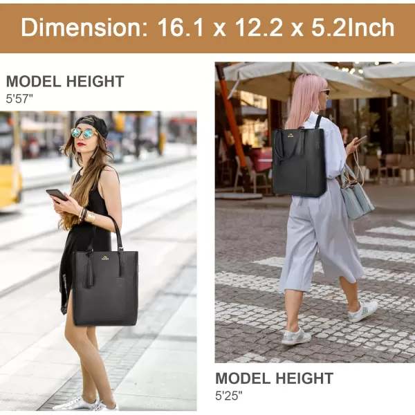 MATEIN Laptop Backpack for Women, 15.6 Inch Waterproof Convertible Backpack Tote with USB Port &amp; Zipper, Anti-theft Purse Daypack Shoulder Bag Handbag with Tassels for Work Business Travel, Gift