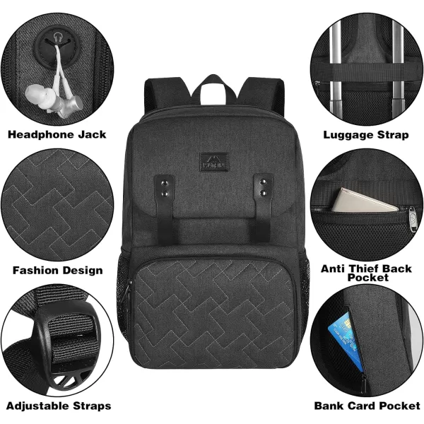 MATEIN Lunch Backpack, 15.6 Inch Insulated Cooler Lunchbox Backpacks with USB Port for Women Work, Water Resistant Lunch Bag Travel Laptop Dackpack for College Business, Gifts for Men