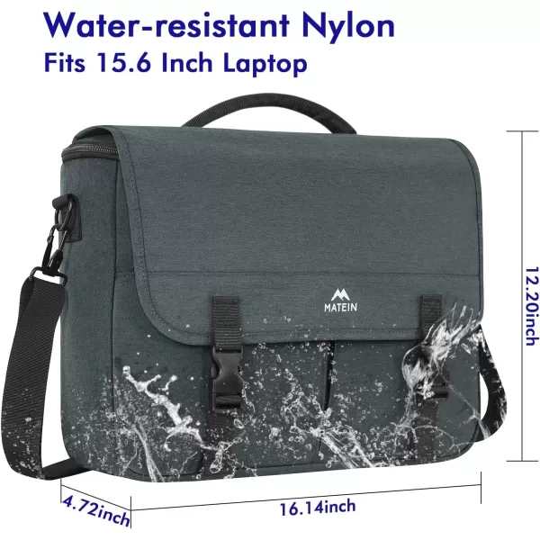 MATEIN Messenger Bag for Men, Women Briefcases Lightweight Men's Laptop Bag 15.6 inch Water Resistant Crossbody School Satchel Bags for Boys Computer Work Office Bag with Shoulder Strap, Black