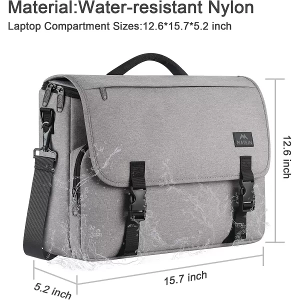 MATEIN Messenger Bag for Men, Women Briefcases Lightweight Men's Laptop Bag 15.6 inch Water Resistant Crossbody School Satchel Bags for Boys Computer Work Office Bag with Shoulder Strap, Black