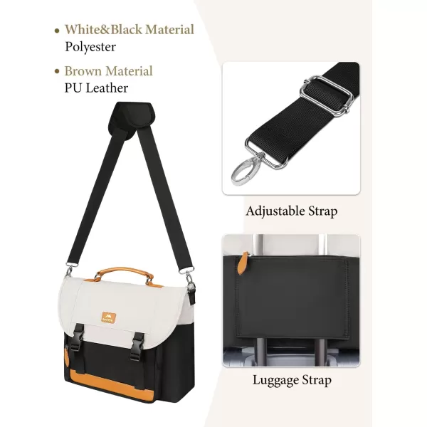 MATEIN Messenger Bag for Men, Women Briefcases Lightweight Men's Laptop Bag 15.6 inch Water Resistant Crossbody School Satchel Bags for Boys Computer Work Office Bag with Shoulder Strap, Black