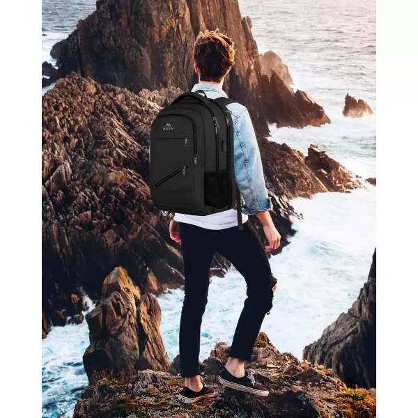 MATEIN Travel Laptop Backpack, 17 inch Business Flight Approved Carry on Backpack, TSA Large Travel Backpack for Men Women with USB Charger Port &amp; Luggage Sleeve, Sturdy College Rucksack Bag, Grey