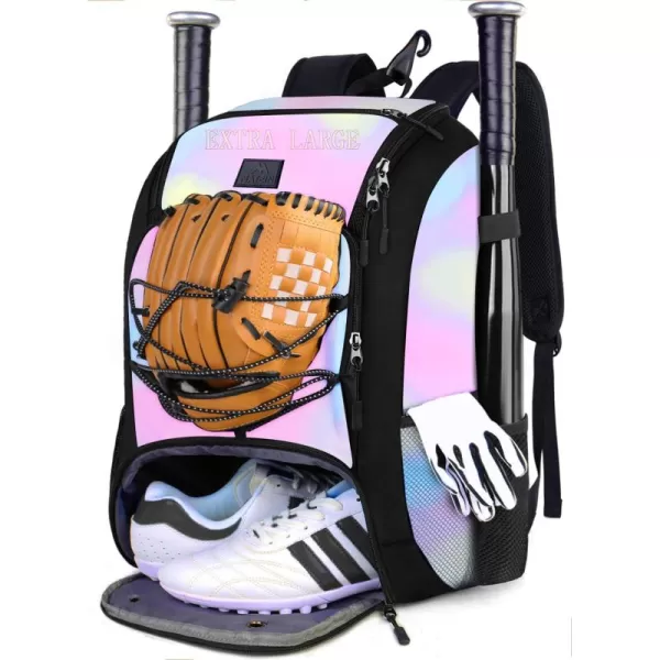 MATEIN Baseball Backpack, Softball Bat Bag with Shoes Compartment for Youth, Boys and Adult, Lightweight Baseball Bag with Fence Hook Hold TBall Bat, Batting Mitten, Helmet, Caps, Teeball Gear