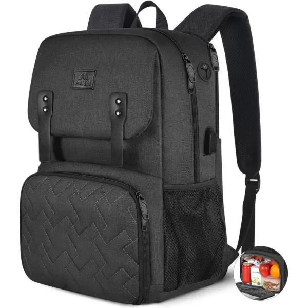 MATEIN Lunch Backpack, 15.6 Inch Insulated Cooler Lunchbox Backpacks with USB Port for Women Work, Water Resistant Lunch Bag Travel Laptop Dackpack for College Business, Gifts for Men