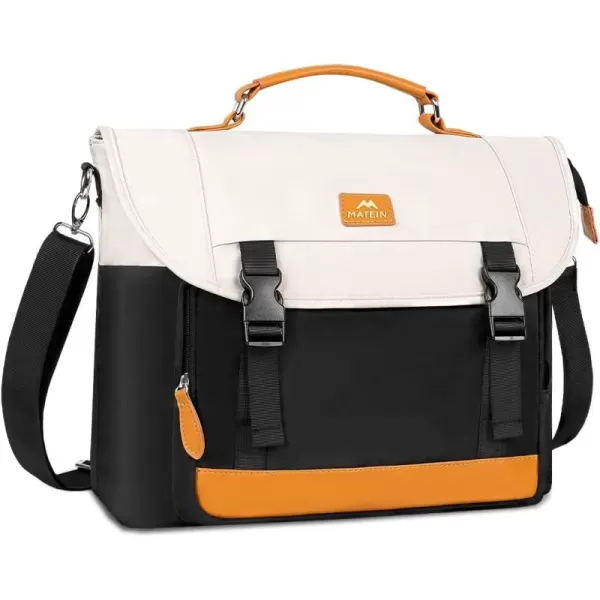 MATEIN Messenger Bag for Men, Women Briefcases Lightweight Men's Laptop Bag 15.6 inch Water Resistant Crossbody School Satchel Bags for Boys Computer Work Office Bag with Shoulder Strap, Black