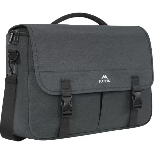 MATEIN Messenger Bag for Men, Women Briefcases Lightweight Men's Laptop Bag 15.6 inch Water Resistant Crossbody School Satchel Bags for Boys Computer Work Office Bag with Shoulder Strap, Black