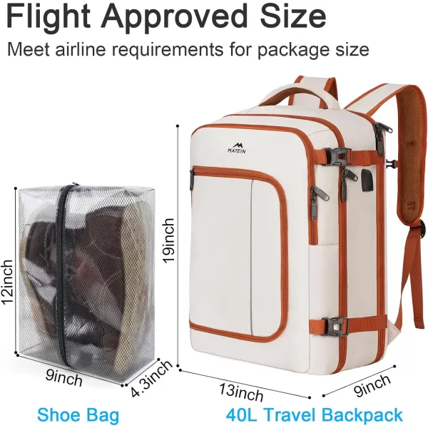 MATEIN Carry on Backpack for Airplanes, Underseat 40L Travel Backpack Personal item Size with Shoe Bag, TSA 17 inch Travel Backpacks for Men Airline Flight Approved Bag, Black