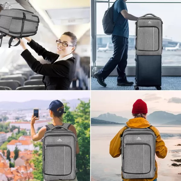 MATEIN Carry on Backpack for Airplanes, Underseat 40L Travel Backpack Personal item Size with Shoe Bag, TSA 17 inch Travel Backpacks for Men Airline Flight Approved Bag, Black