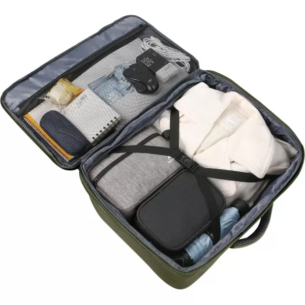 MATEIN Expandable Air Travel Backpack, Light Weight Carry on Backpack with Trolley Sleeve for Travelling, Water Resistant Daypack Hiking Backpack, Gifts for Men who Like to Travel, Dark Green