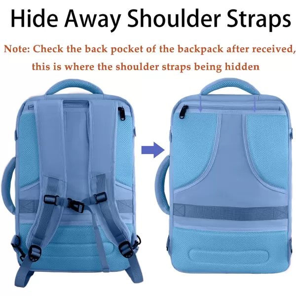 MATEIN Expandable Air Travel Backpack, Light Weight Carry on Backpack with Trolley Sleeve for Travelling, Water Resistant Daypack Hiking Backpack, Gifts for Men who Like to Travel, Dark Green