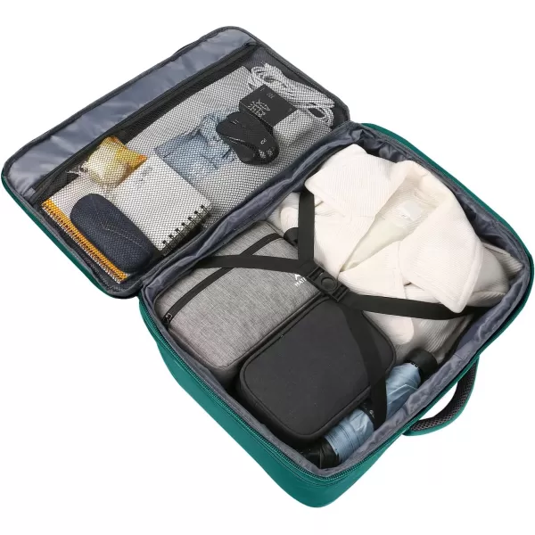 MATEIN Expandable Air Travel Backpack, Light Weight Carry on Backpack with Trolley Sleeve for Travelling, Water Resistant Daypack Hiking Backpack, Gifts for Men who Like to Travel, Dark Green