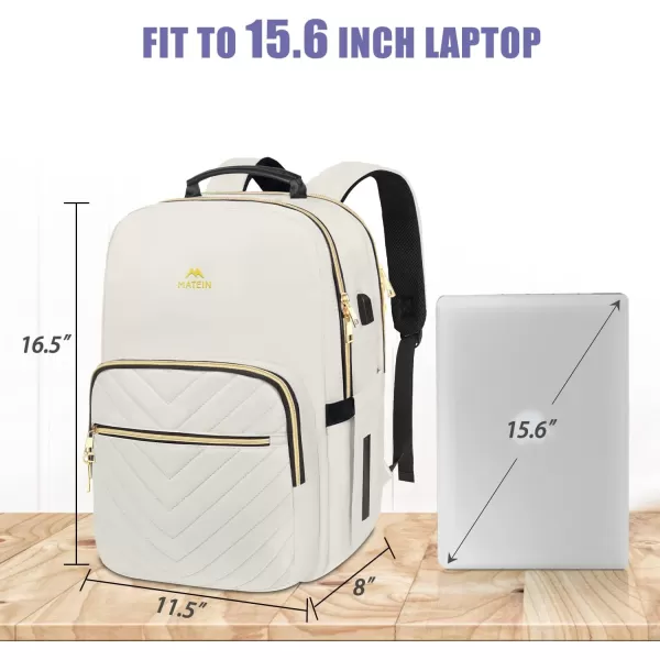 MATEIN Laptop Backpack for Women, Anti Theft 15.6 inch College School Bookbag for Girls with USB Charging Port, Water Resistant Stylish Travel Computer Work Backpack with RFID Pocket for Nurse, Purple