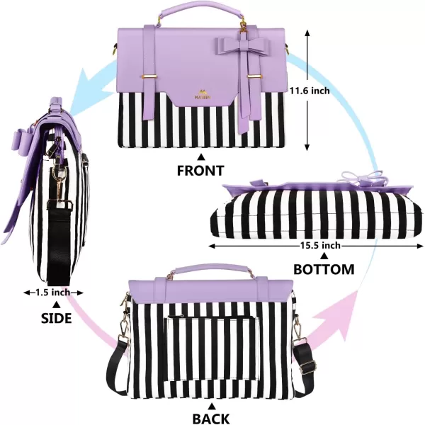MATEIN Laptop Tote Bag for Women, 15.6 inch Cute Computer Sleeve Case Briefcase with RFID Pocket for Nurse Teacher, Lightweight Messenger Carrying Shoulder Handbag, Sister Gift for Office Work, Purple