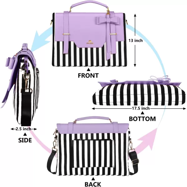 MATEIN Laptop Tote Bag for Women, 15.6 inch Cute Computer Sleeve Case Briefcase with RFID Pocket for Nurse Teacher, Lightweight Messenger Carrying Shoulder Handbag, Sister Gift for Office Work, Purple
