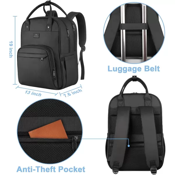 MATEIN Nurse Backpack, Waterproof Padded Medical Nursing Laptop Backpacks for Women, Home Health Clinical Tote Bag with Removable Organizer for College Work Travel, Nurses Gifts