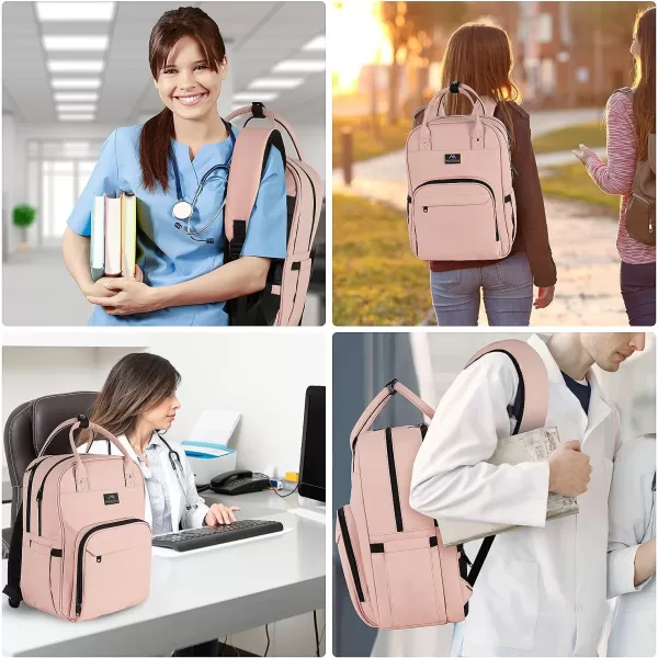 MATEIN Nurse Backpack, Waterproof Padded Medical Nursing Laptop Backpacks for Women, Home Health Clinical Tote Bag with Removable Organizer for College Work Travel, Nurses Gifts
