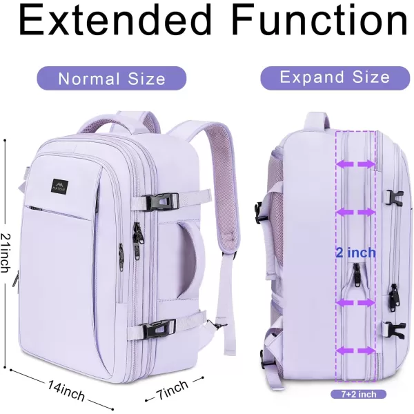 MATEIN Travel Backpack for Women, 50L Carry on Backpack with Wet Bag Expandable Flight Approved Luggage Backpack Suitcase, Large Weekender Bag Water Resistant Lightweight Daypack Gift for Travel Women