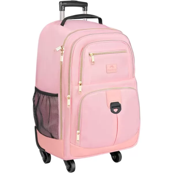 MATEIN Rolling Backpack with 4 Wheels, 17 inch Roller Travel Laptop Backpack for Women Men, Large Wheeled Backpacks Water Resistant Business Carry on Luggage, Airline Approved Suitcase Bag, Black
