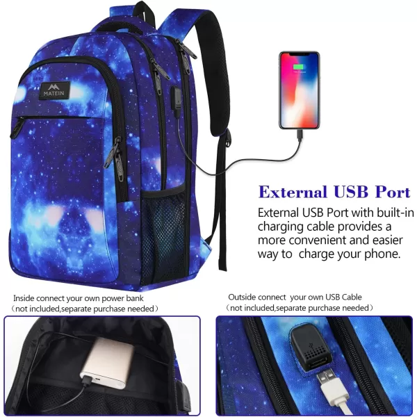 MATEIN Laptop Backpack for Men Women, Extra Large TSA Friendly College Backpack with USB Charging Port, Anti Theft Carry On Flight Approved Business Work Travel 17 Inch Computer Backpack Bag