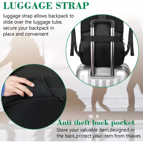 MATEIN Laptop Backpack for Men Women, Extra Large TSA Friendly College Backpack with USB Charging Port, Anti Theft Carry On Flight Approved Business Work Travel 17 Inch Computer Backpack Bag