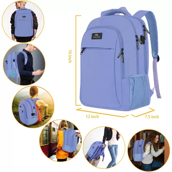 MATEIN Laptop Backpack for Men Women, Extra Large TSA Friendly College Backpack with USB Charging Port, Anti Theft Carry On Flight Approved Business Work Travel 17 Inch Computer Backpack Bag