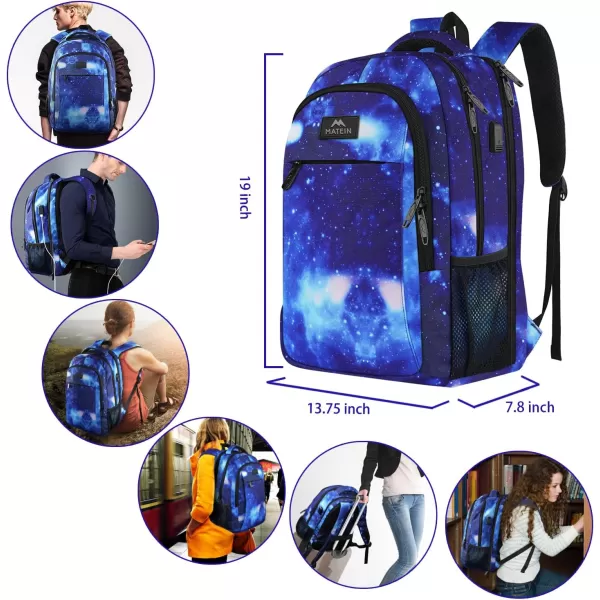 MATEIN Laptop Backpack for Men Women, Extra Large TSA Friendly College Backpack with USB Charging Port, Anti Theft Carry On Flight Approved Business Work Travel 17 Inch Computer Backpack Bag