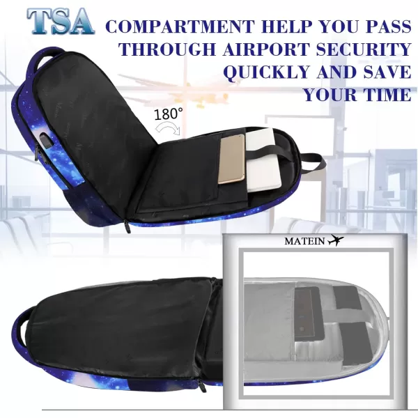 MATEIN Laptop Backpack for Men Women, Extra Large TSA Friendly College Backpack with USB Charging Port, Anti Theft Carry On Flight Approved Business Work Travel 17 Inch Computer Backpack Bag