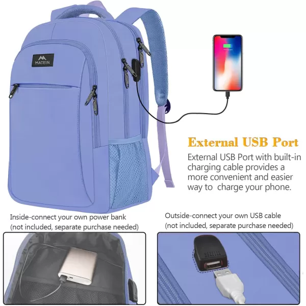 MATEIN Laptop Backpack for Men Women, Extra Large TSA Friendly College Backpack with USB Charging Port, Anti Theft Carry On Flight Approved Business Work Travel 17 Inch Computer Backpack Bag