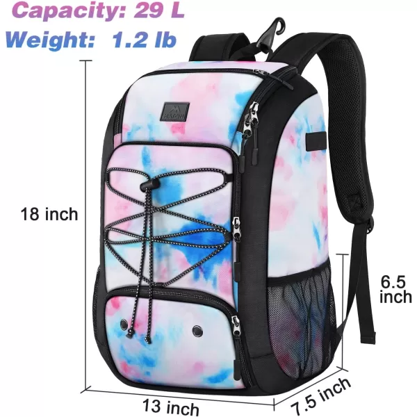 MATEIN Baseball Backpack, Softball Bat Bag with Shoes Compartment for Youth, Boys and Adult, Lightweight Baseball Bag with Fence Hook Hold TBall Bat, Batting Mitten, Helmet, Caps, Teeball Gear