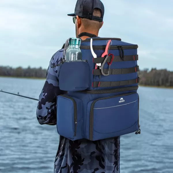 MATEIN Fishing Tackle Backpack with Cooler, Large Fishing Bag with Rod Holders for 4 Trays  &amp; Fishing gear