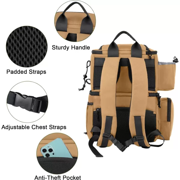 MATEIN Fishing Tackle Backpack with Cooler, Large Fishing Bag with Rod Holders for 4 Trays  &amp; Fishing gear