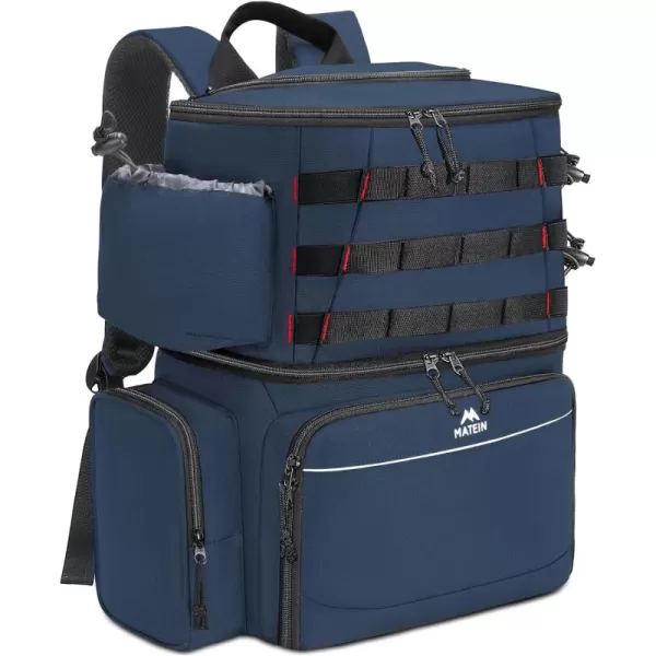 MATEIN Fishing Tackle Backpack with Cooler, Large Fishing Bag with Rod Holders for 4 Trays  &amp; Fishing gear