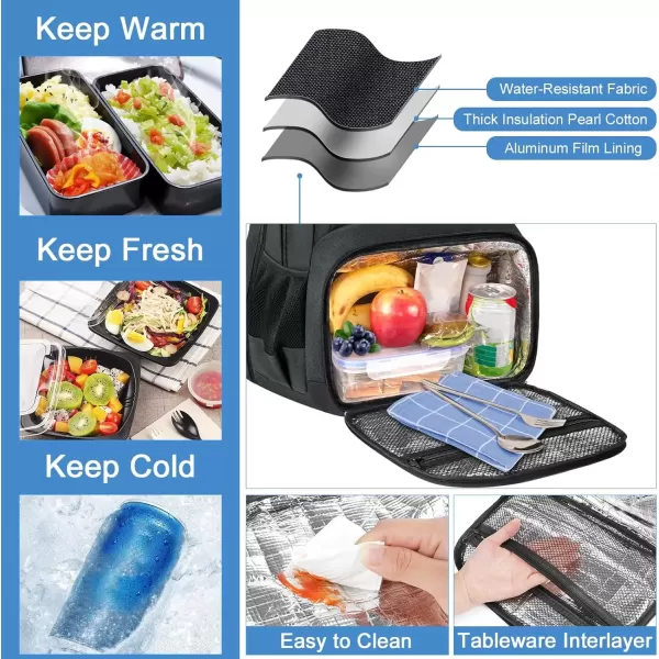imageMATEIN 17 Inch Laptop Backpack TSA Large Travel Backpack with Lunch Box AntiTheft Work Business Carry On with USB Port Water Resistant Sturdy College Computer Backpack for Men WomenCharcoal Grey