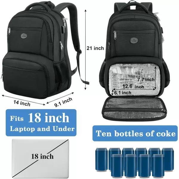 imageMATEIN 17 Inch Laptop Backpack TSA Large Travel Backpack with Lunch Box AntiTheft Work Business Carry On with USB Port Water Resistant Sturdy College Computer Backpack for Men WomenCharcoal Grey