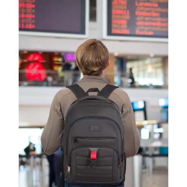 imageMATEIN Anti Theft Travel Backpack for Men 17 Inch Laptop Backpack with USB Charging Port ampamp Lock Large TSA Water Resistant Lockable Lightweight Daypack College Business Work Computer Bag Gifts Black