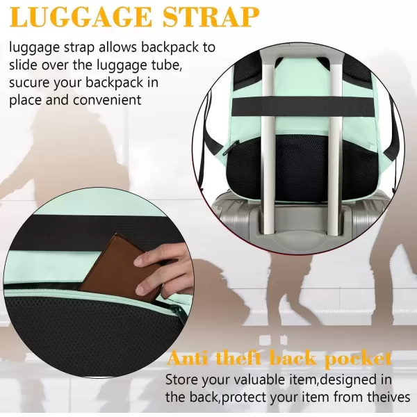 imageMATEIN Extra Large Backpack 17 Inch Travel Laptop Backpack with USB Charging Port Anti Theft TSA Friendly Business Work College Computer Backpack for Men Women BlackMint Green