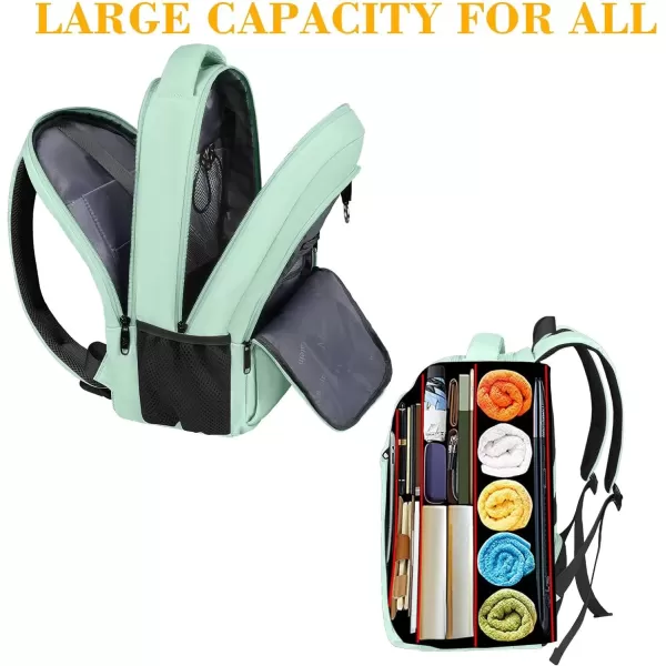 imageMATEIN Extra Large Backpack 17 Inch Travel Laptop Backpack with USB Charging Port Anti Theft TSA Friendly Business Work College Computer Backpack for Men Women BlackMint Green