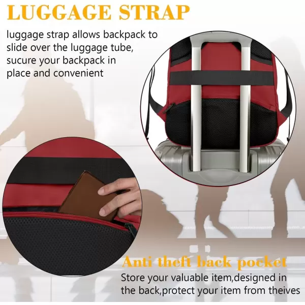 imageMATEIN Extra Large Backpack 17 Inch Travel Laptop Backpack with USB Charging Port Anti Theft TSA Friendly Business Work College Computer Backpack for Men Women BlackViva Magenta