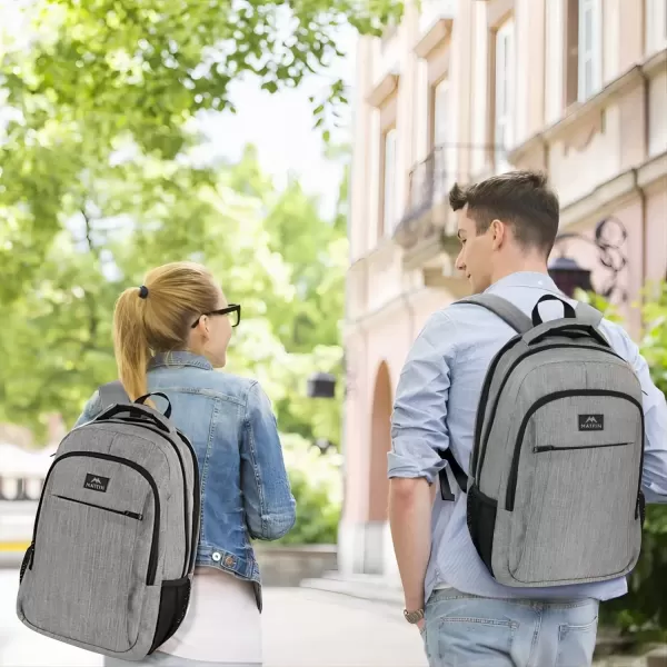 imageMATEIN Extra Large Backpack 17 Inch Travel Laptop Backpack with USB Charging Port Anti Theft TSA Friendly Business Work College Computer Backpack for Men Women BlackAustere Grey