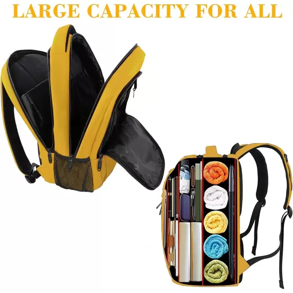 imageMATEIN Extra Large Backpack 17 Inch Travel Laptop Backpack with USB Charging Port Anti Theft TSA Friendly Business Work College Computer Backpack for Men Women BlackYellow