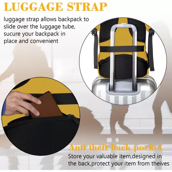 imageMATEIN Extra Large Backpack 17 Inch Travel Laptop Backpack with USB Charging Port Anti Theft TSA Friendly Business Work College Computer Backpack for Men Women BlackBright Yellow