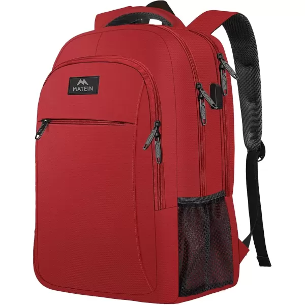 imageMATEIN Extra Large Backpack 17 Inch Travel Laptop Backpack with USB Charging Port Anti Theft TSA Friendly Business Work College Computer Backpack for Men Women BlackViva Magenta