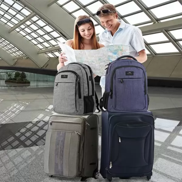 imageMATEIN Extra Large Backpack 17 Inch Travel Laptop Backpack with USB Charging Port Anti Theft TSA Friendly Business Work College Computer Backpack for Men Women BlackBlue