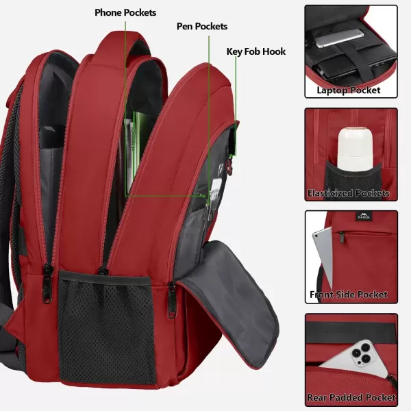 imageMATEIN Extra Large Backpack 17 Inch Travel Laptop Backpack with USB Charging Port Anti Theft TSA Friendly Business Work College Computer Backpack for Men Women BlackViva Magenta