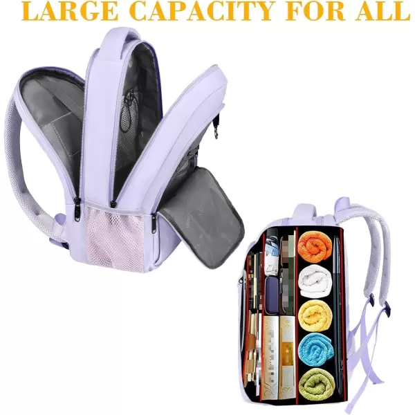 imageMATEIN Extra Large Backpack 17 Inch Travel Laptop Backpack with USB Charging Port Anti Theft TSA Friendly Business Work College Computer Backpack for Men Women BlackLavender Purple